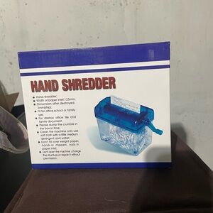 Blue  mini Hand Shredder